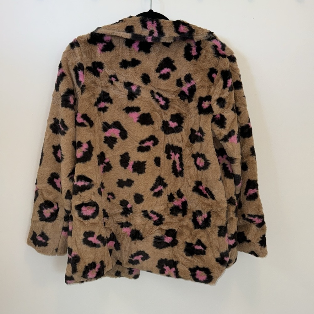 NWOT Briley leopard Cheetah Sherpa jacket - Picture 4 of 11